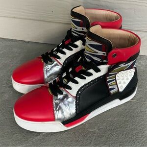 Christian Louboutin Limited Edition Mixed Media High Top Sneakers 🔥